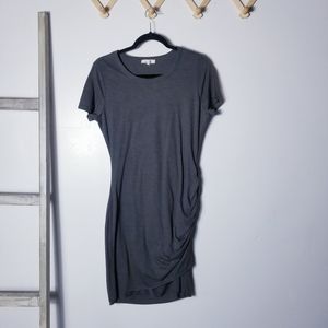 LA MIEL GRAY DRESS RUCHED ONE SIDE DRESS SIZE LARGE